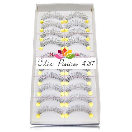 Caixa 10 pares de Cílios Postiços Naturais #217