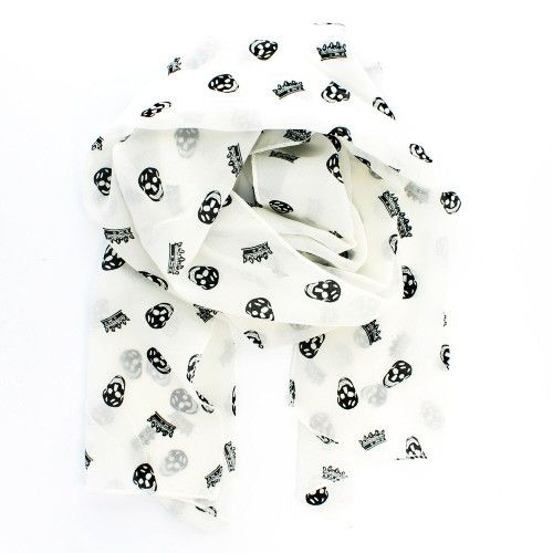 Lenço Skinny Skull Print