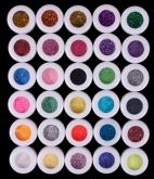 Kit com 30 Pigmentos Glitter Cores Sortidas