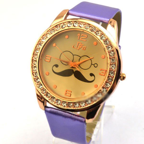Relógio Retro Mustache Pattern 6 opções de cores