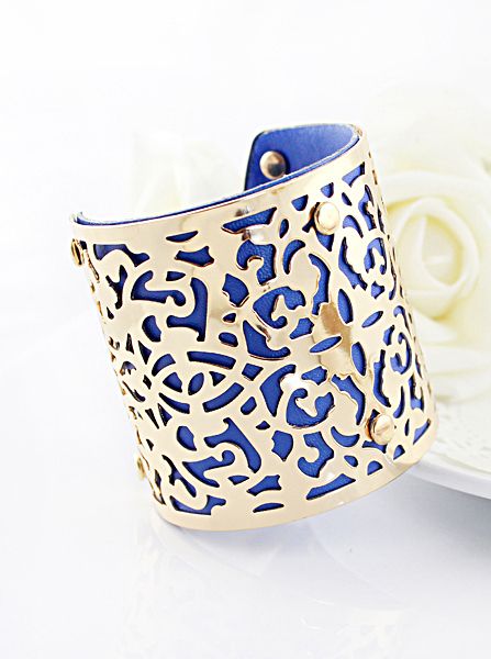 Bracelete Azul e Dourado