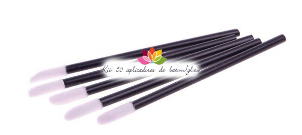 Kit com 50 Aplicadores de Gloss/Batom Descartáveis