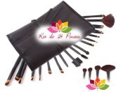 Kit de Pincéis Pretos 24 peças