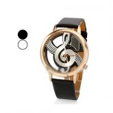 Relógio Nota Musical Dial Quartz  2 opções de cores
