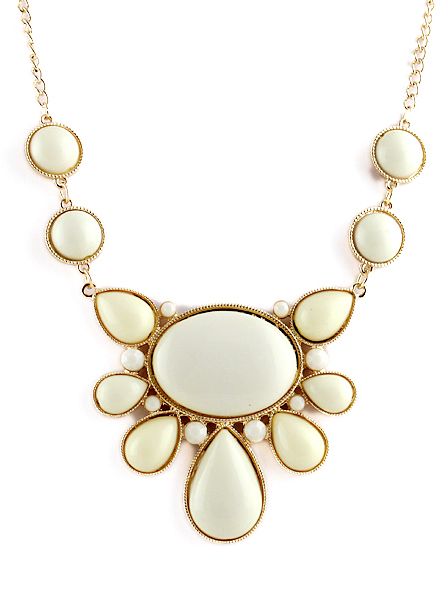 Colar Gemstone Branco