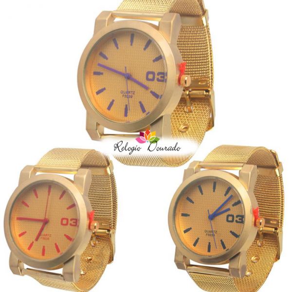Relógio Fashion Dourado