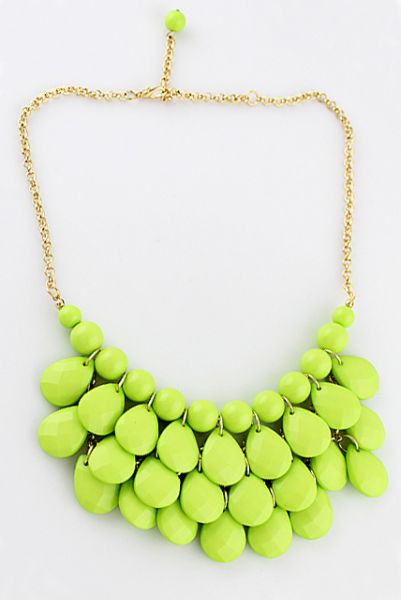 Colar Charming Verde Neon