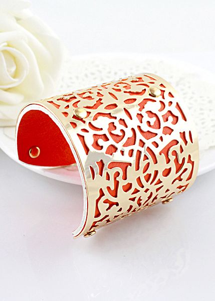 Bracelete Vermelho e Dourado